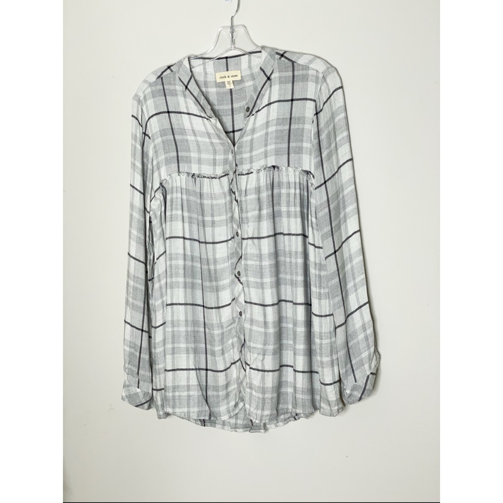 CLOTH & STONE PLAID SWING TUNIC - Picture 5 of 6
